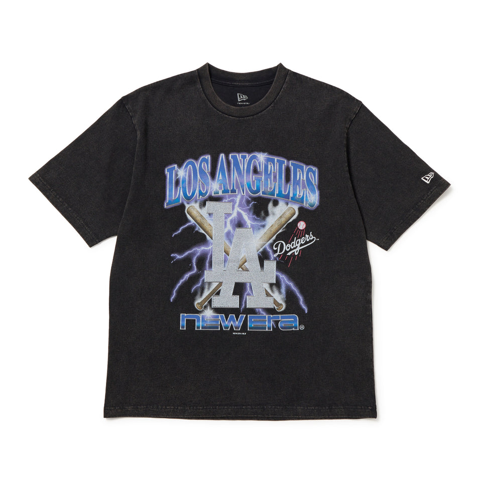 半袖 ウォッシュドコットン Tシャツ Lightning ロサンゼルス・ドジャース ブラック | NEW ERA ニューエラ公式オンラインストア