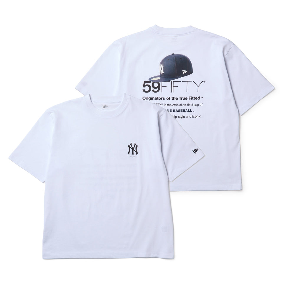 半袖 オーバーサイズド コットン Tシャツ Cap Photo ニューヨーク・ヤンキース ホワイト