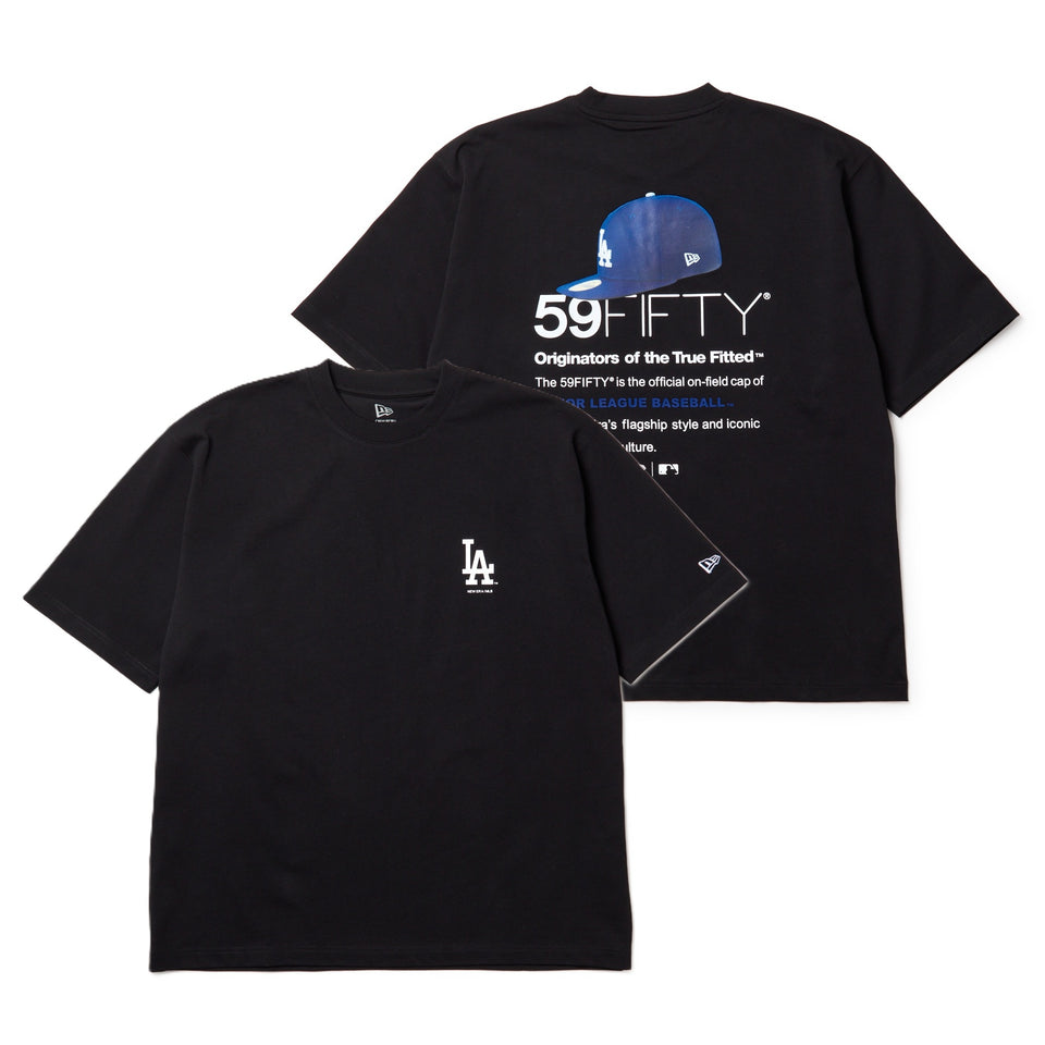 半袖 オーバーサイズド コットン Tシャツ Cap Photo ロサンゼルス・ドジャース ブラック