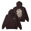 オーバーサイズド スウェット プルオーバー フーディー Tagging Logo バーントウッド