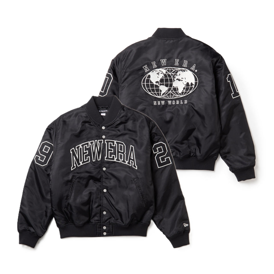 ナイロン バーシティジャケット NEW ERA ブラック