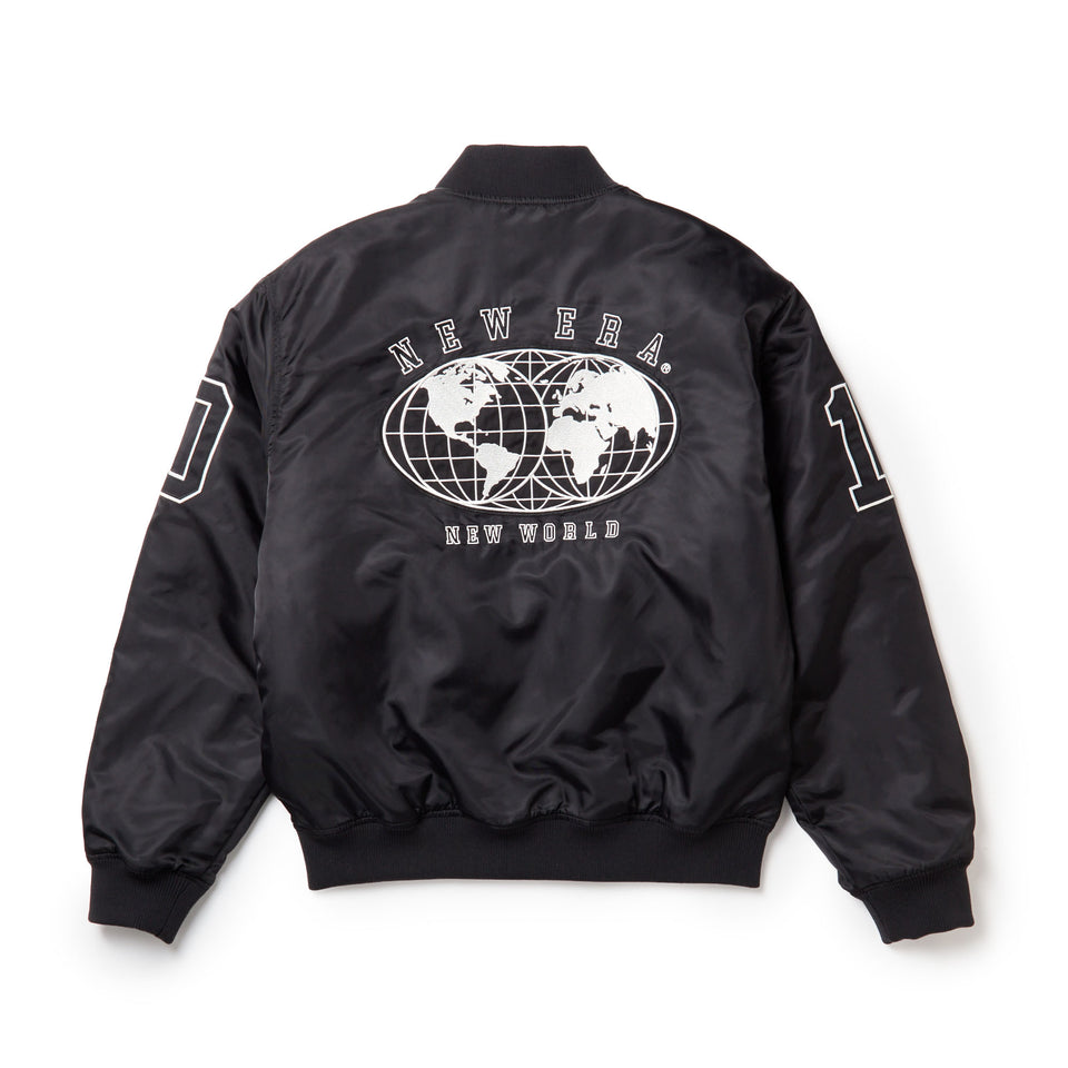 ナイロン バーシティジャケット NEW ERA ブラック | NEW ERA ニューエラ公式オンラインストア