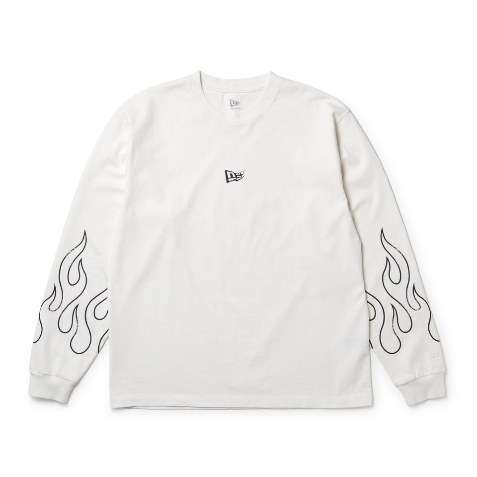 長袖 ウォッシュド コットン Tシャツ The Flame オフホワイト | NEW ERA ニューエラ公式オンラインストア