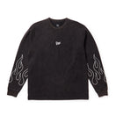 長袖 ウォッシュド コットン Tシャツ The Flame ブラック | NEW ERA ニューエラ公式オンラインストア