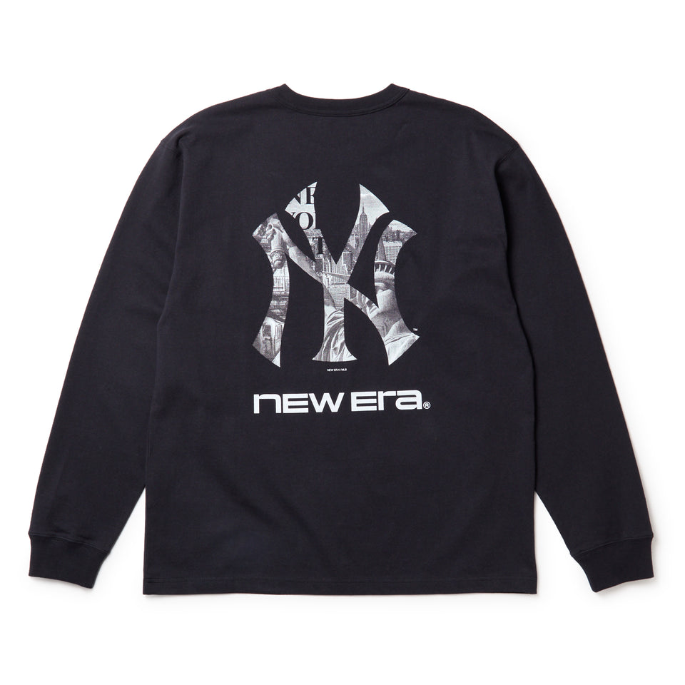 長袖 ウォッシュド コットン Tシャツ ニューヨーク・ヤンキース　ネイビー | NEW ERA ニューエラ公式オンラインストア