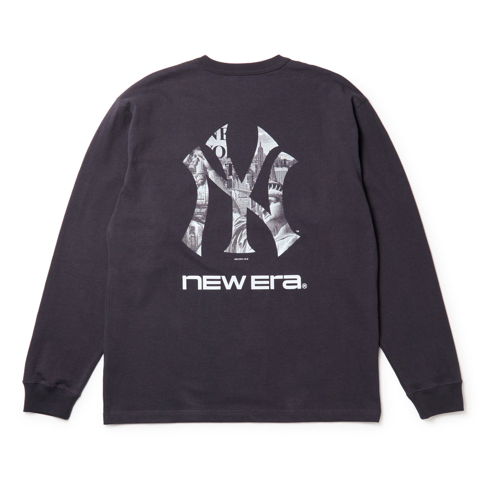長袖 ウォッシュド コットン Tシャツ ニューヨーク・ヤンキース　グラファイト | NEW ERA ニューエラ公式オンラインストア