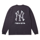 長袖 ウォッシュド コットン Tシャツ ニューヨーク・ヤンキース　グラファイト | NEW ERA ニューエラ公式オンラインストア