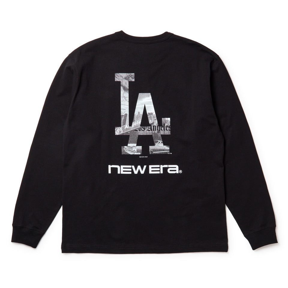 長袖 ウォッシュド コットン Tシャツ ロサンゼルス・ドジャース　ブラック | NEW ERA ニューエラ公式オンラインストア