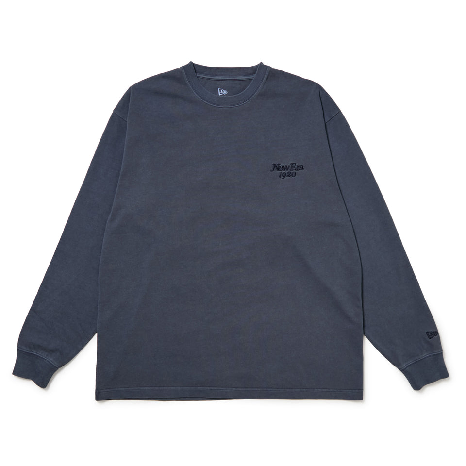 長袖 オーバーサイズド ガーメントダイ コットン Tシャツ NEW ERA 1920 ネイビー | NEW ERA ニューエラ公式オンラインストア