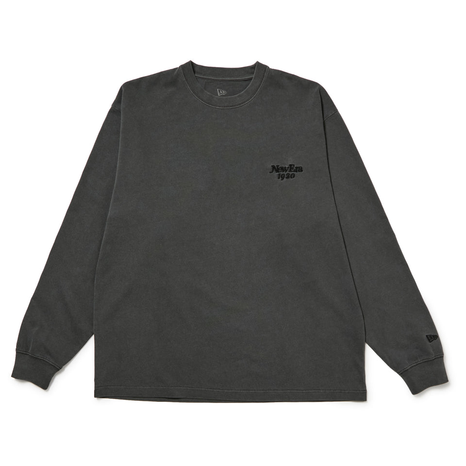 長袖 オーバーサイズド ガーメントダイ コットン Tシャツ NEW ERA 1920 ダークグレー | NEW ERA ニューエラ公式オンラインストア