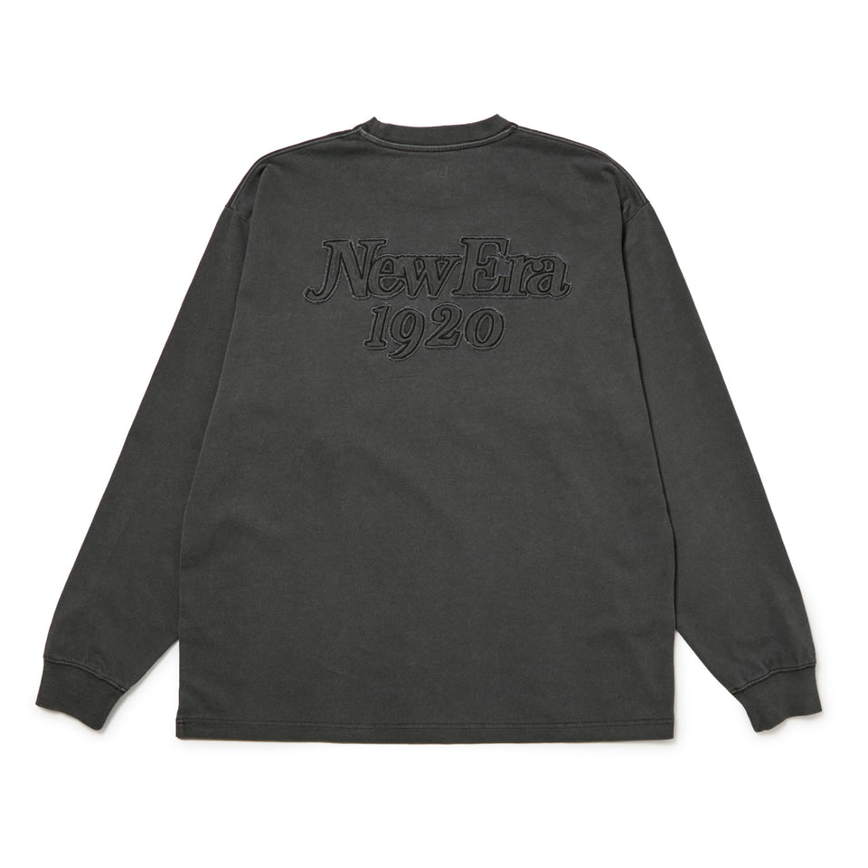 長袖 オーバーサイズド ガーメントダイ コットン Tシャツ NEW ERA 1920 ダークグレー | NEW ERA ニューエラ公式オンラインストア