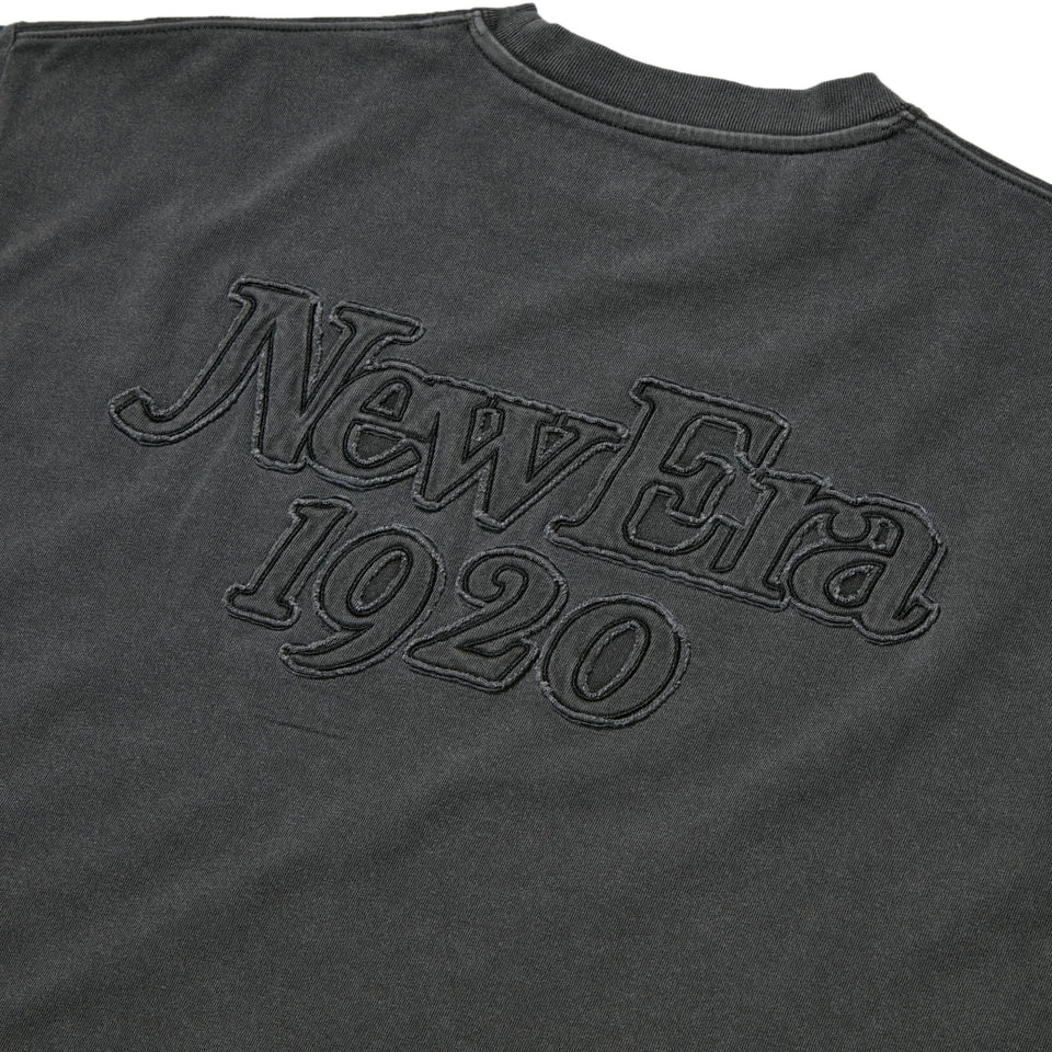 長袖 オーバーサイズド ガーメントダイ コットン Tシャツ NEW ERA 1920 ダークグレー | NEW ERA ニューエラ公式オンラインストア