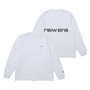 長袖 オーバーサイズド コットン Tシャツ Brand Name Logo ホワイト