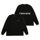 長袖 オーバーサイズド コットン Tシャツ Brand Name Logo ブラック
