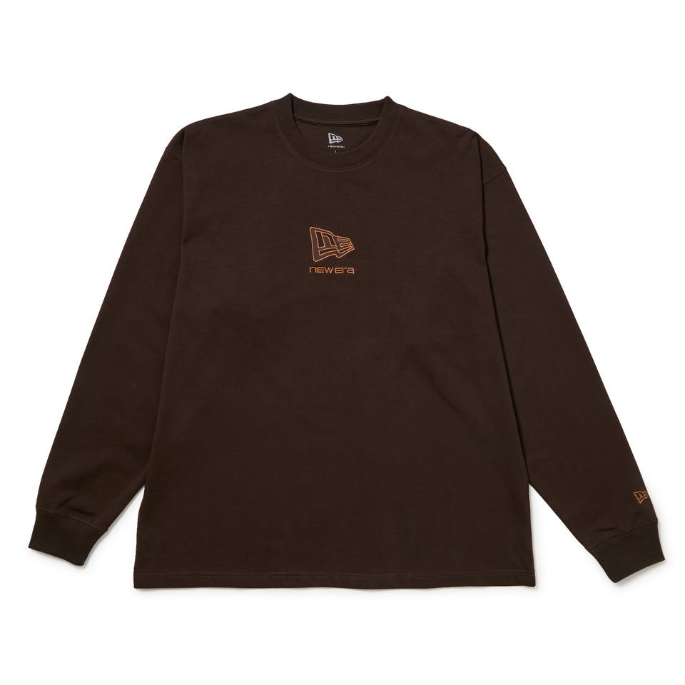 長袖 オーバーサイズド コットン Tシャツ Box Logo バーントウッド | NEW ERA ニューエラ公式オンラインストア