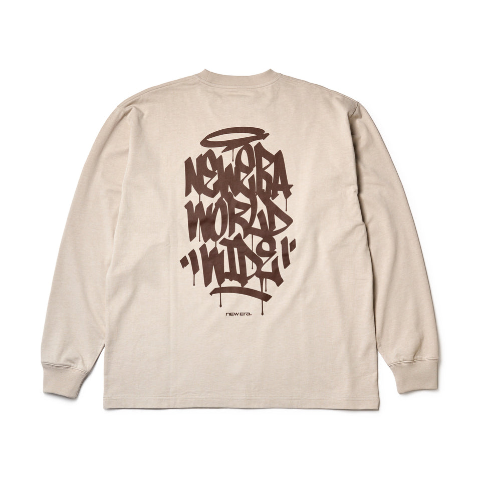 長袖 オーバーサイズド コットン Tシャツ Tagging Logo ストーン | NEW ERA ニューエラ公式オンラインストア