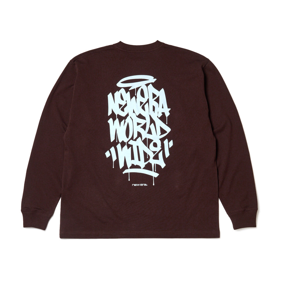 長袖 オーバーサイズド コットン Tシャツ Tagging Logo バーントウッド | NEW ERA ニューエラ公式オンラインストア