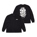 長袖 オーバーサイズド コットン Tシャツ Tagging Logo ブラック