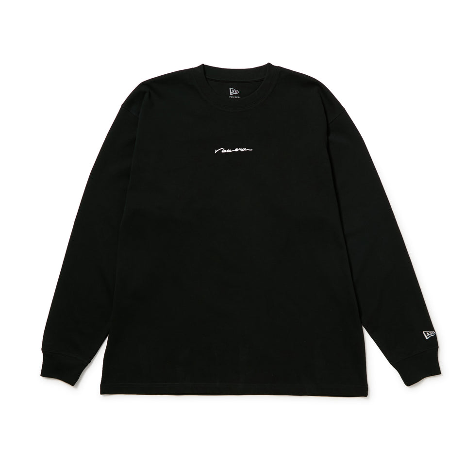長袖 オーバーサイズド コットン Tシャツ Handwritten Logo ブラック | NEW ERA ニューエラ公式オンラインストア