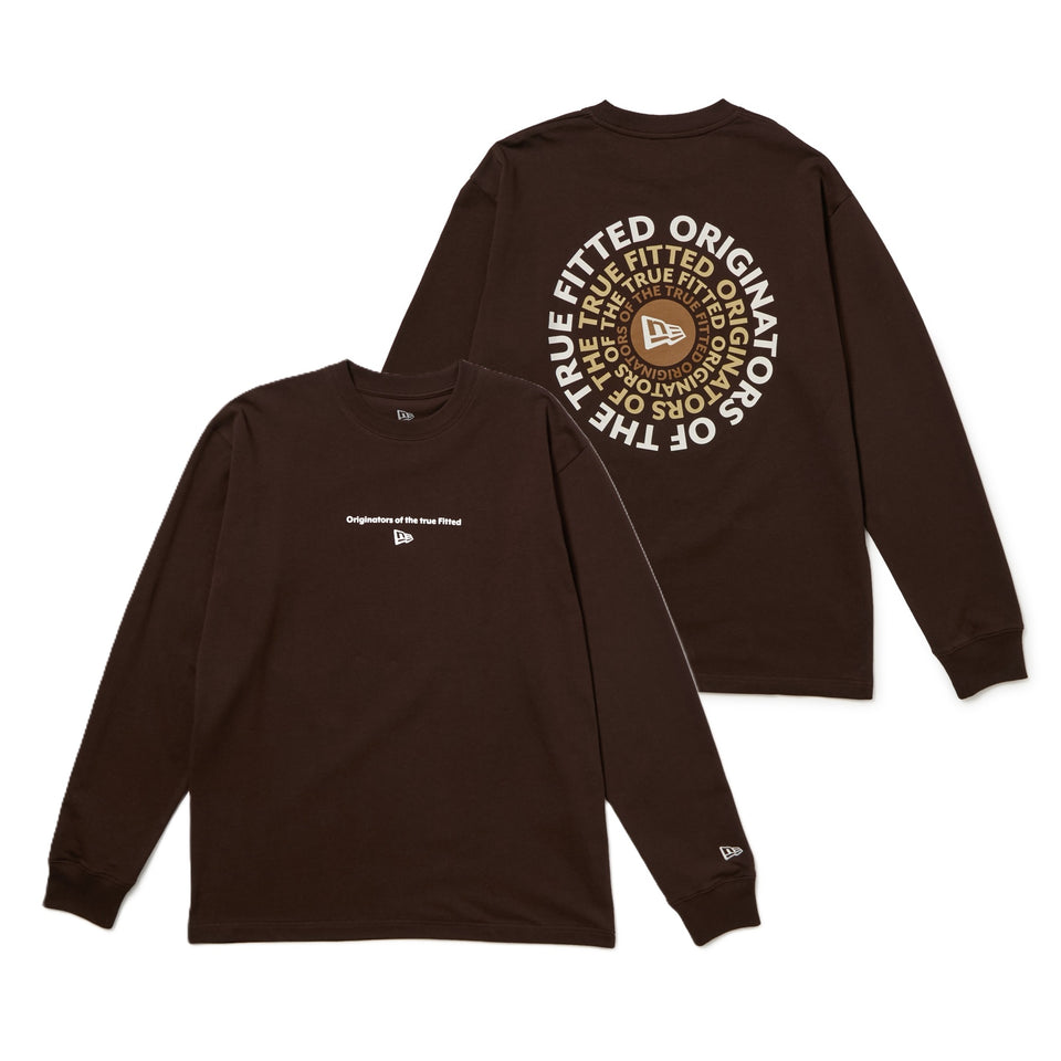 長袖 コットン Tシャツ Circle OOTTF バーントウッド