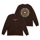 長袖 コットン Tシャツ Circle OOTTF バーントウッド