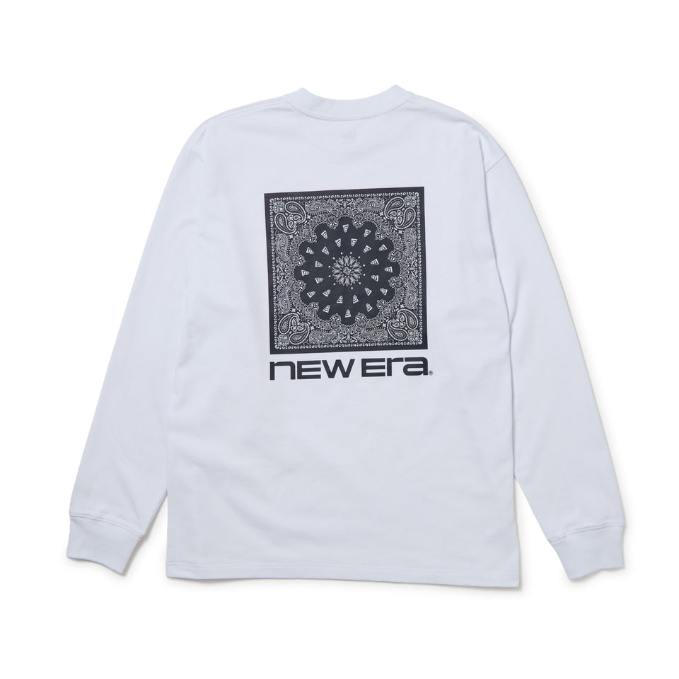 長袖 コットン Tシャツ バンダナロゴ ホワイト | NEW ERA ニューエラ公式オンラインストア