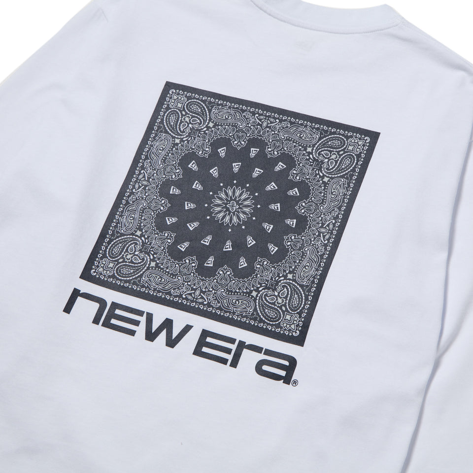 長袖 コットン Tシャツ バンダナロゴ ホワイト | NEW ERA ニューエラ公式オンラインストア