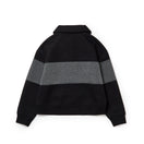 Women's 長袖 スウェット ハーフジップ ポロ シャツ パネル ブラック | ゴルフ | NEW ERA ニューエラ公式オンラインストア