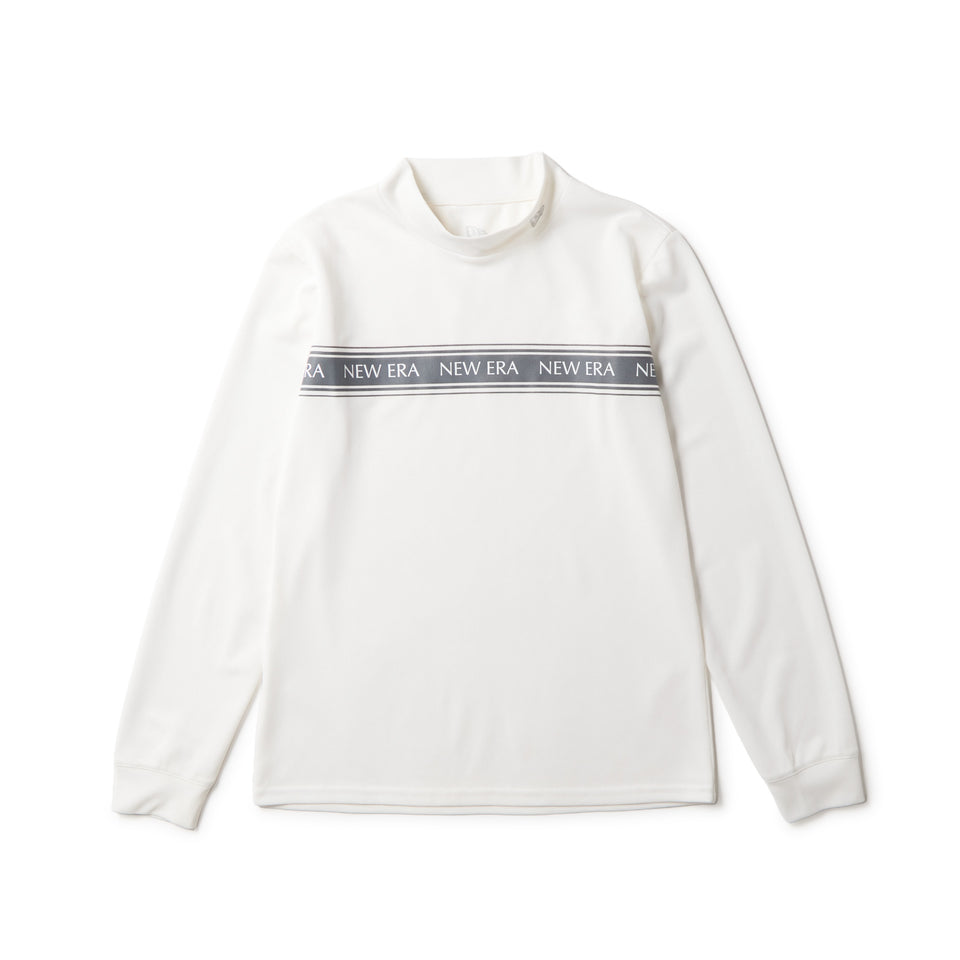 Women's 長袖 モックネック Tシャツ ロゴストライプ ホワイト | ゴルフ | NEW ERA ニューエラ公式オンラインストア