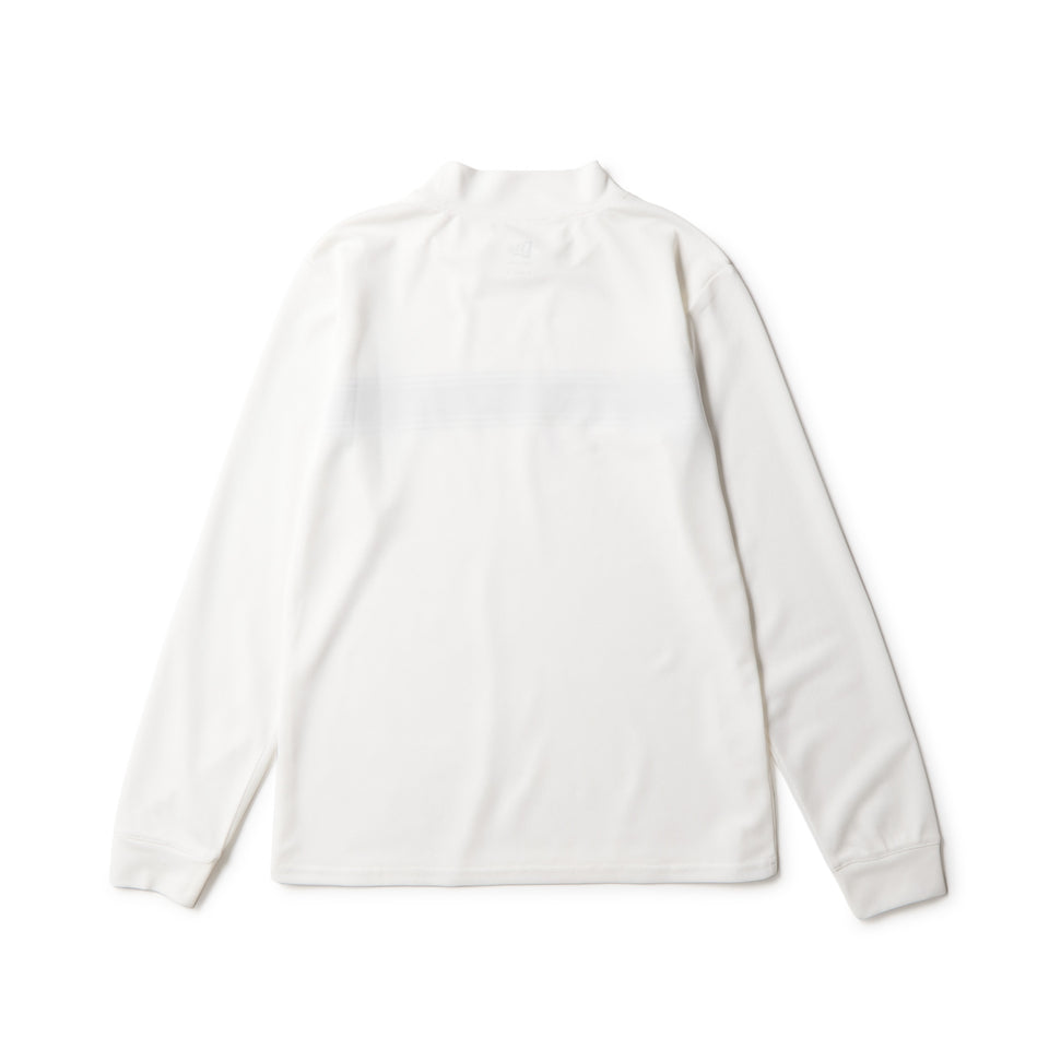 Women's 長袖 モックネック Tシャツ ロゴストライプ ホワイト | ゴルフ | NEW ERA ニューエラ公式オンラインストア