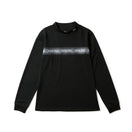 Women's 長袖 モックネック Tシャツ ロゴストライプ ブラック | ゴルフ | NEW ERA ニューエラ公式オンラインストア