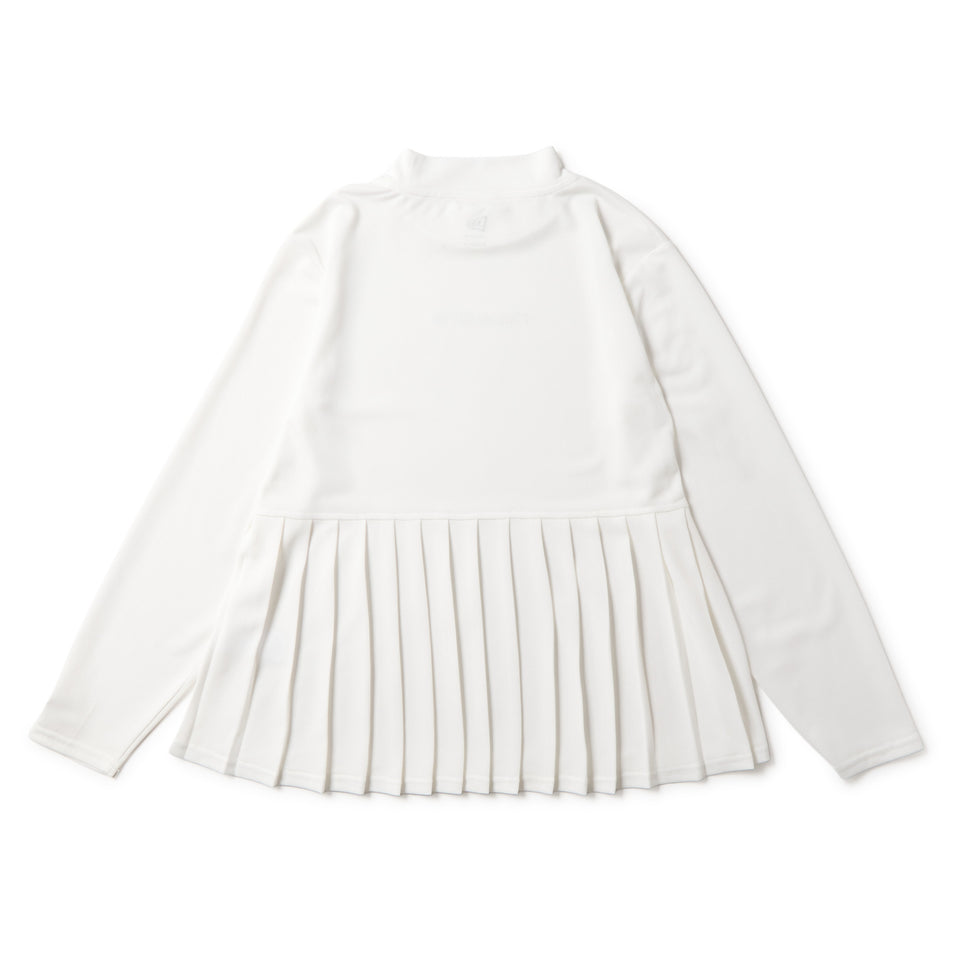 Women's 長袖 モックネック Tシャツ Back Pleats ホワイト | ゴルフ | NEW ERA ニューエラ公式オンラインストア