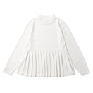 Women's 長袖 モックネック Tシャツ Back Pleats ホワイト | ゴルフ | NEW ERA ニューエラ公式オンラインストア