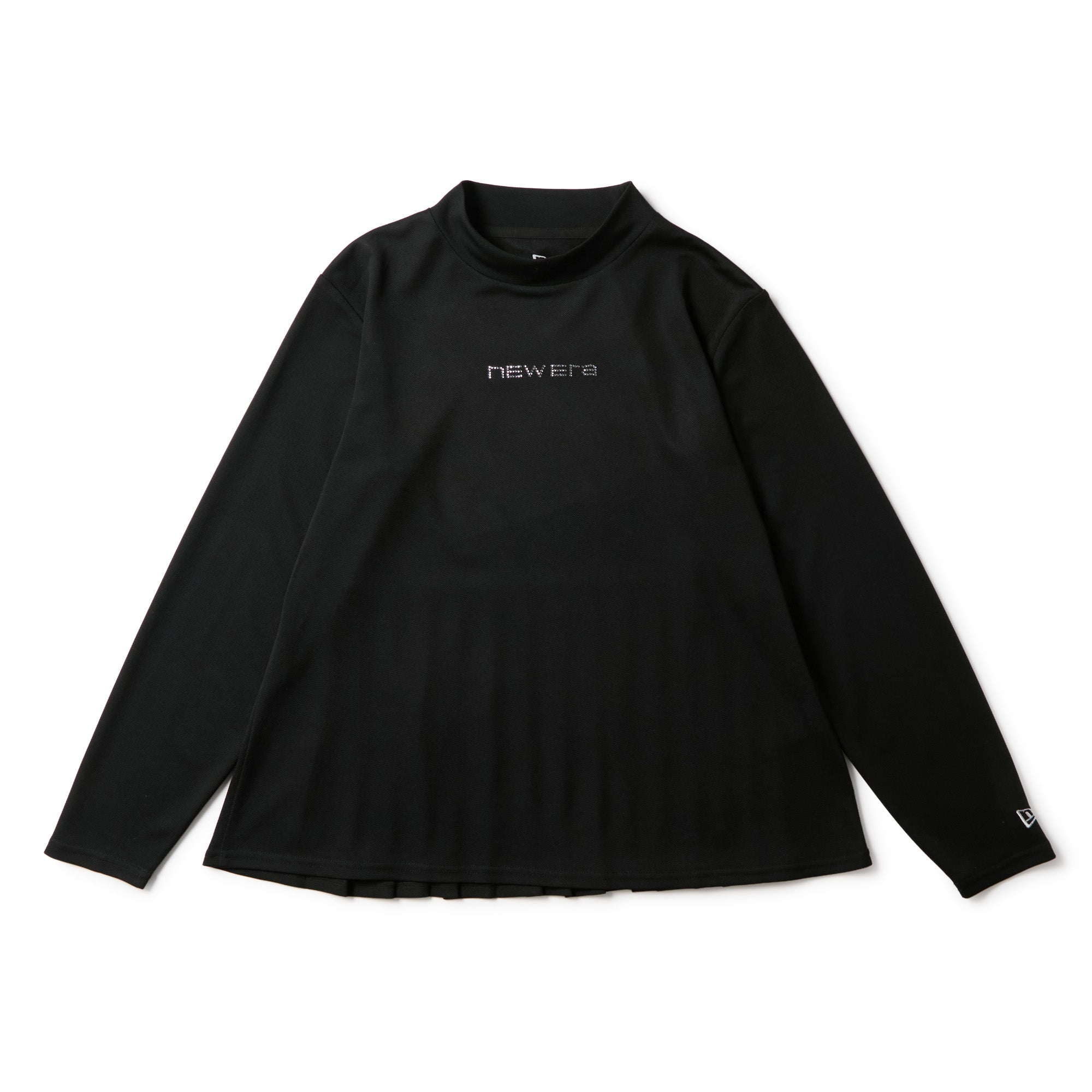 ニューエラゴルフ　モックネックtシャツ 後ろプリーツ　体型カバー ウィメンズ 長袖 モックネック Tシャツ Back Pleats ブラック | ゴルフ