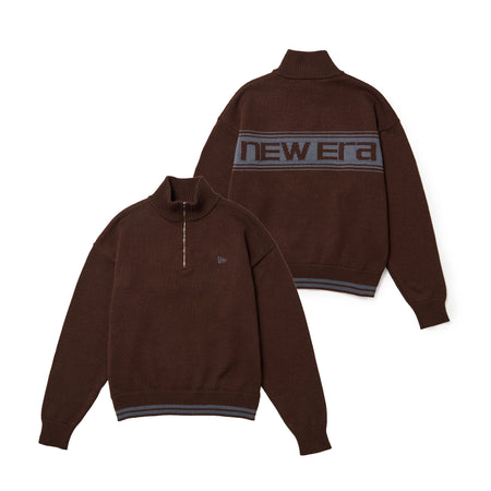 ウィメンズ ニット ハーフジップ プルオーバー Jacquard Logo バーント