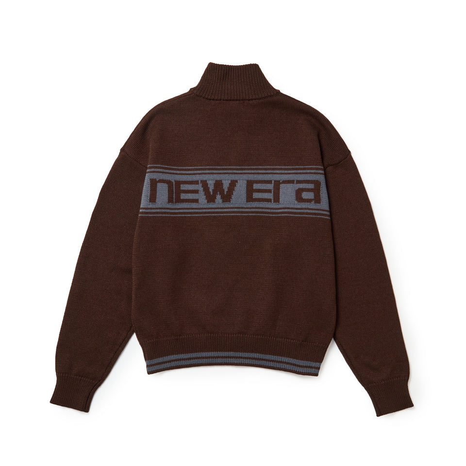 Women's ニット ハーフジップ プルオーバー Jacquard Logo バーントウッド|ゴルフ | NEW ERA ニューエラ公式オンラインストア