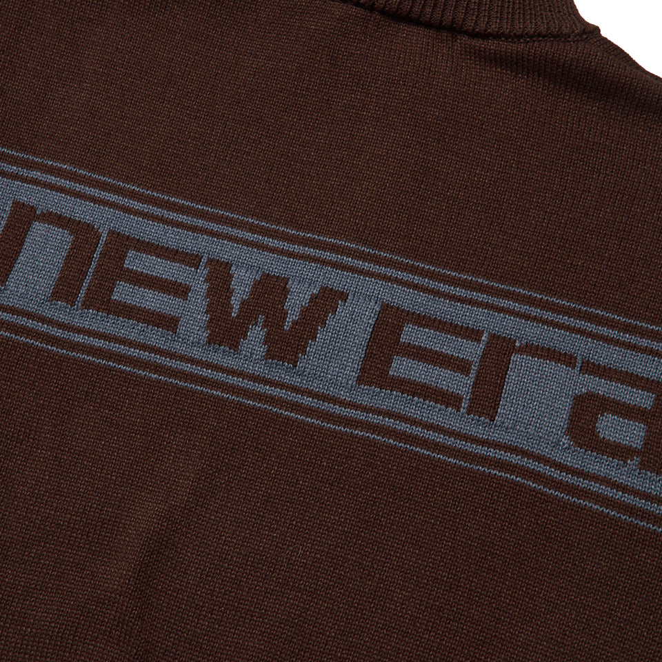 Women's ニット ハーフジップ プルオーバー Jacquard Logo バーントウッド|ゴルフ | NEW ERA ニューエラ公式オンラインストア