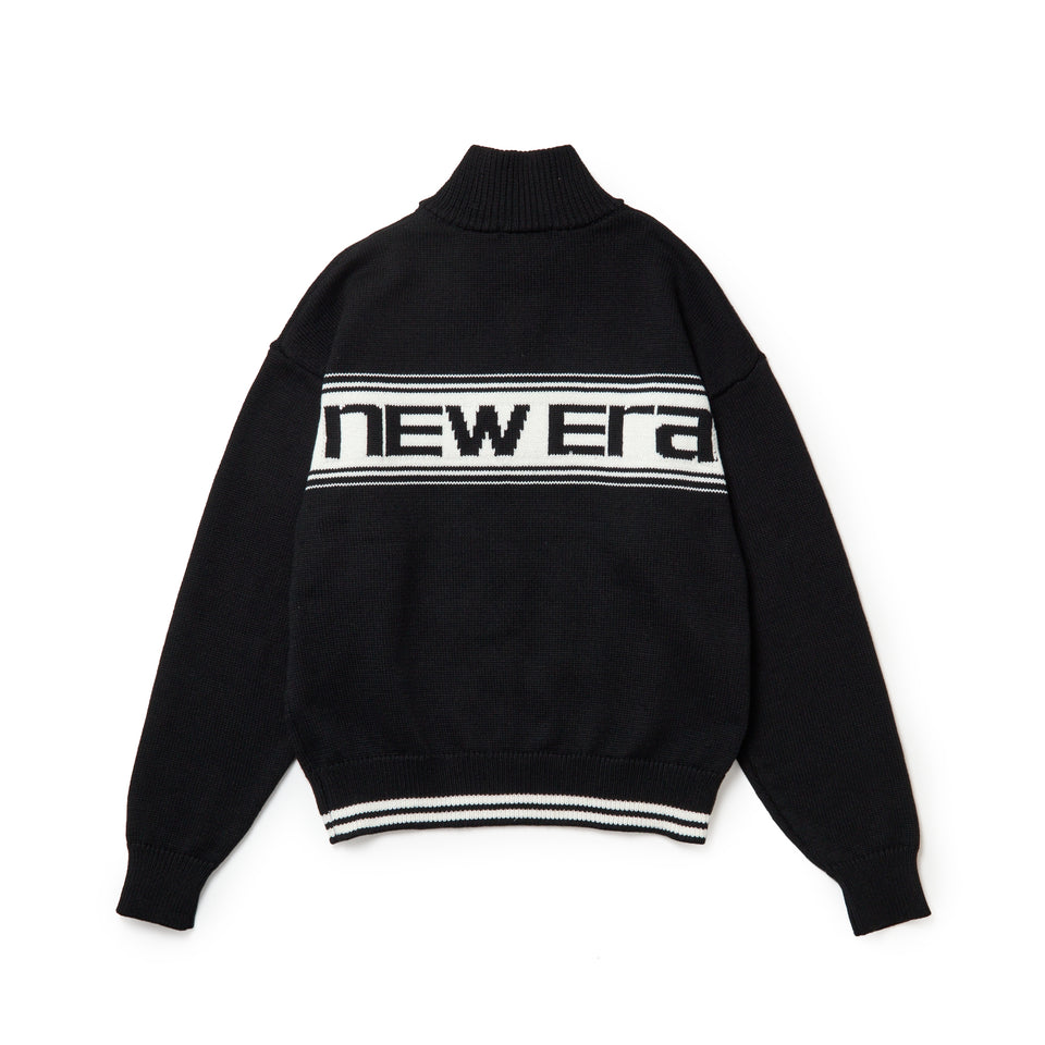 Women's ニット ハーフジップ プルオーバー Jacquard Logo ブラック|ゴルフ | NEW ERA ニューエラ公式オンラインストア