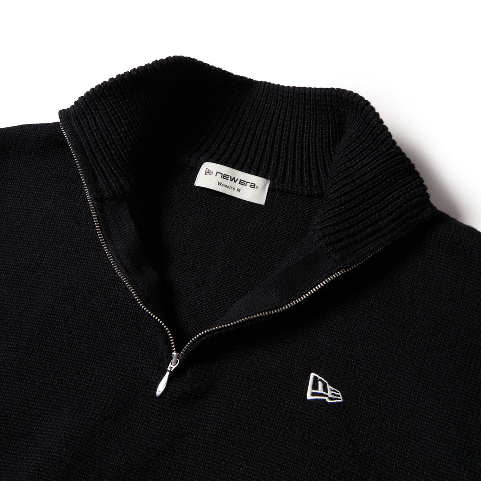 Women's ニット ハーフジップ プルオーバー Jacquard Logo ブラック|ゴルフ | NEW ERA ニューエラ公式オンラインストア