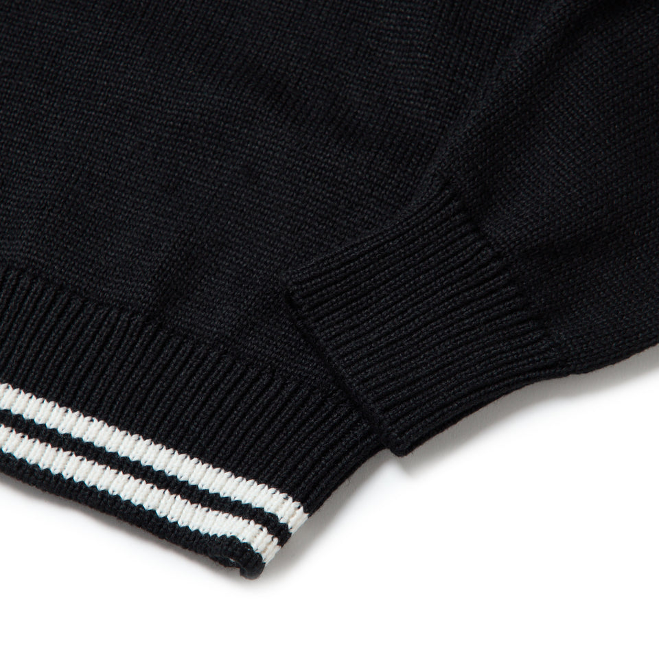 Women's ニット ハーフジップ プルオーバー Jacquard Logo ブラック|ゴルフ | NEW ERA ニューエラ公式オンラインストア