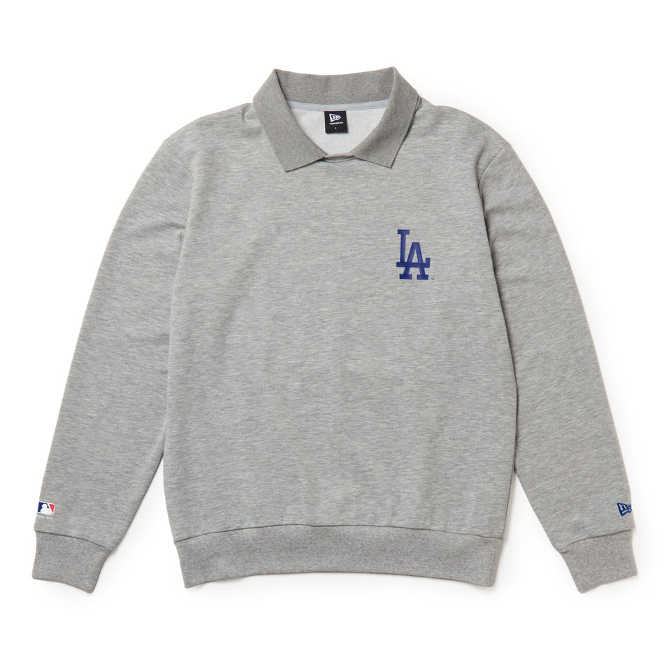 長袖 スウェット ポロシャツ ロサンゼルス・ドジャース グレー | ゴルフ | NEW ERA ニューエラ公式オンラインストア