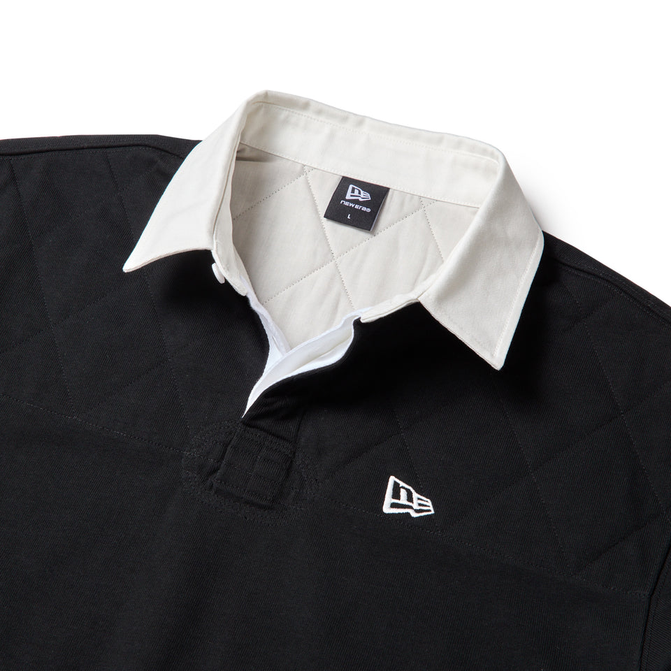 長袖 ラグビーシャツ エルボーパッチ ブラック | ゴルフ | NEW ERA ニューエラ公式オンラインストア