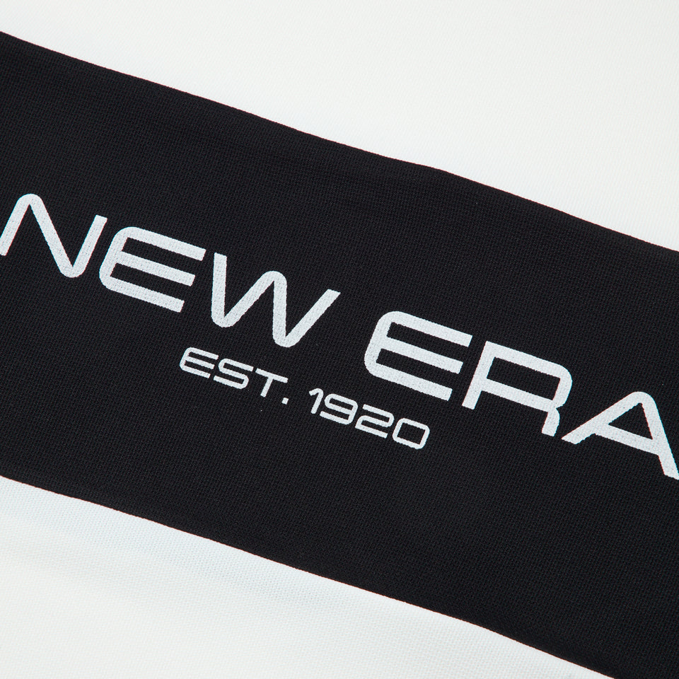 長袖 モックネック パフォーマンス Tシャツ ハニカム パネル ホワイト/ブラック | ゴルフ | NEW ERA ニューエラ公式オンラインストア