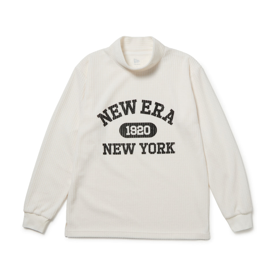 長袖 グリッドフリース ハイネック Tシャツ オフホワイト|ゴルフ | NEW ERA ニューエラ公式オンラインストア