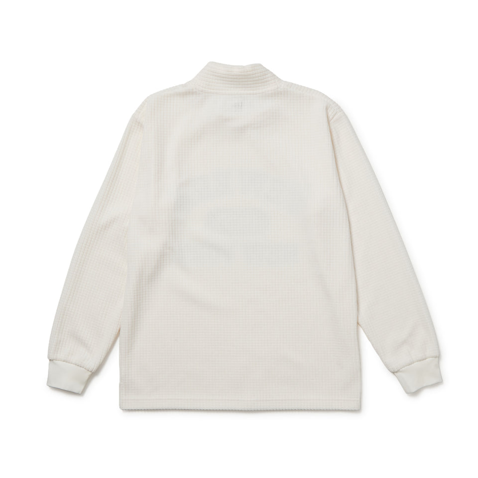 長袖 グリッドフリース ハイネック Tシャツ オフホワイト|ゴルフ | NEW ERA ニューエラ公式オンラインストア