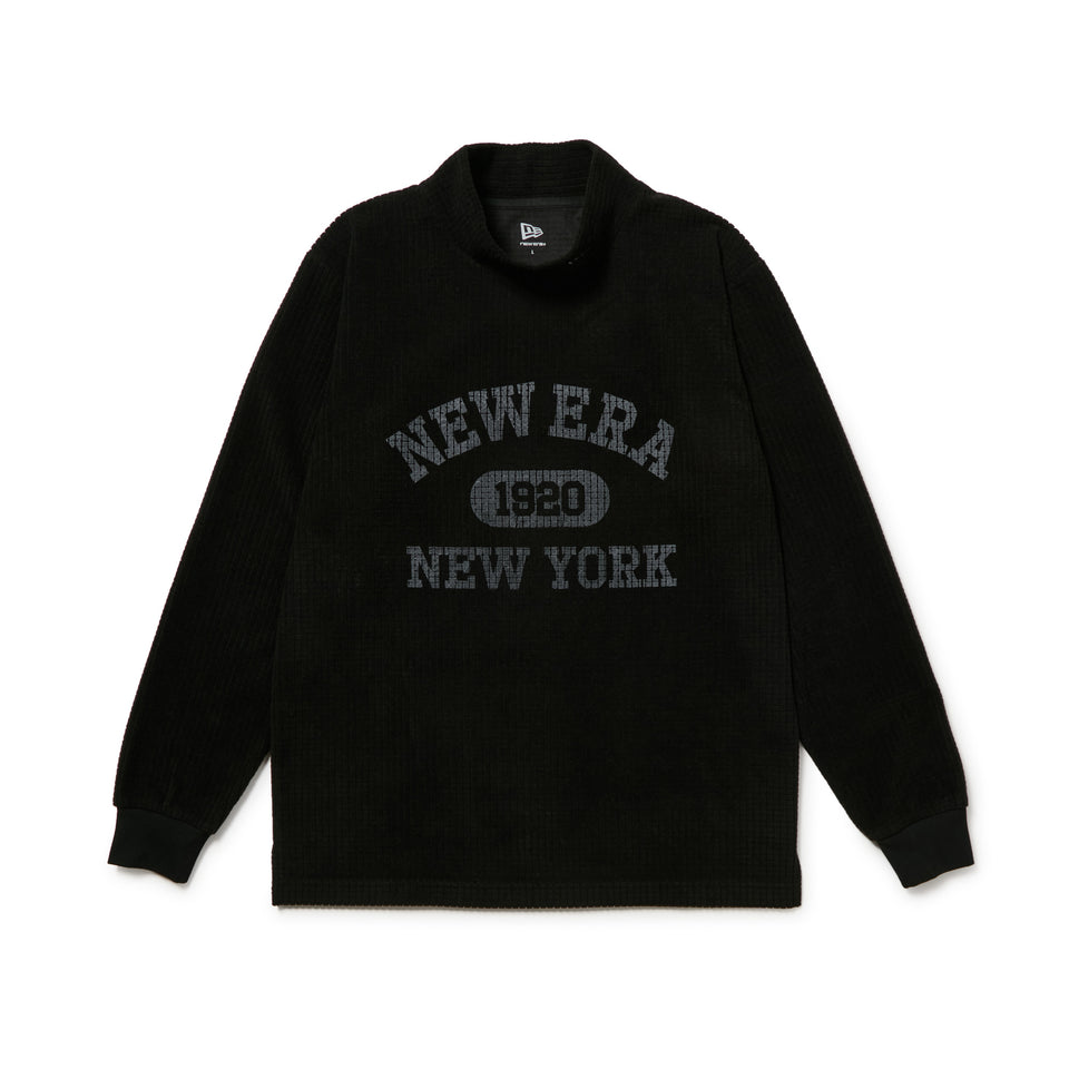 長袖 グリッドフリース ハイネック Tシャツ ブラック|ゴルフ | NEW ERA ニューエラ公式オンラインストア