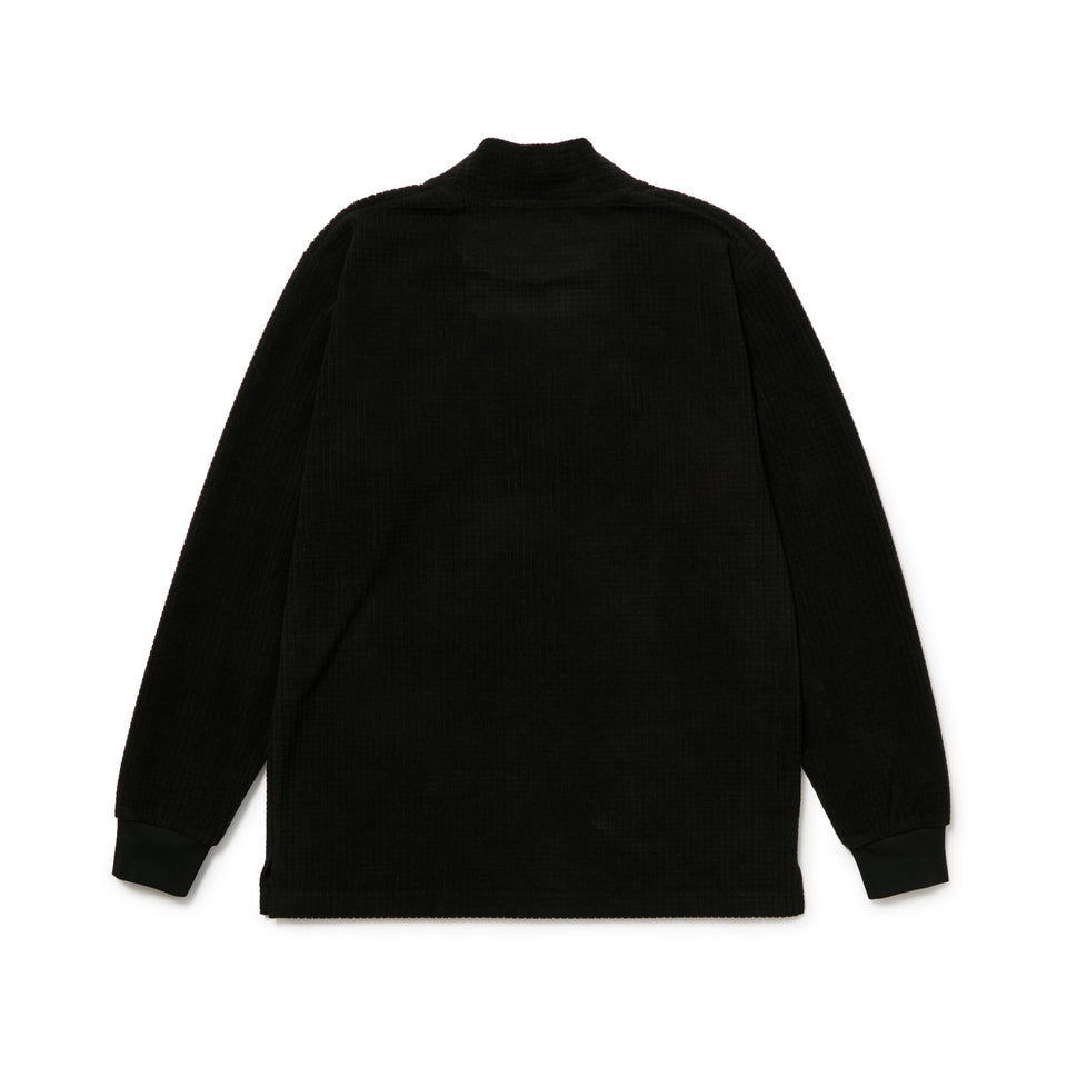 長袖 グリッドフリース ハイネック Tシャツ ブラック|ゴルフ | NEW ERA ニューエラ公式オンラインストア