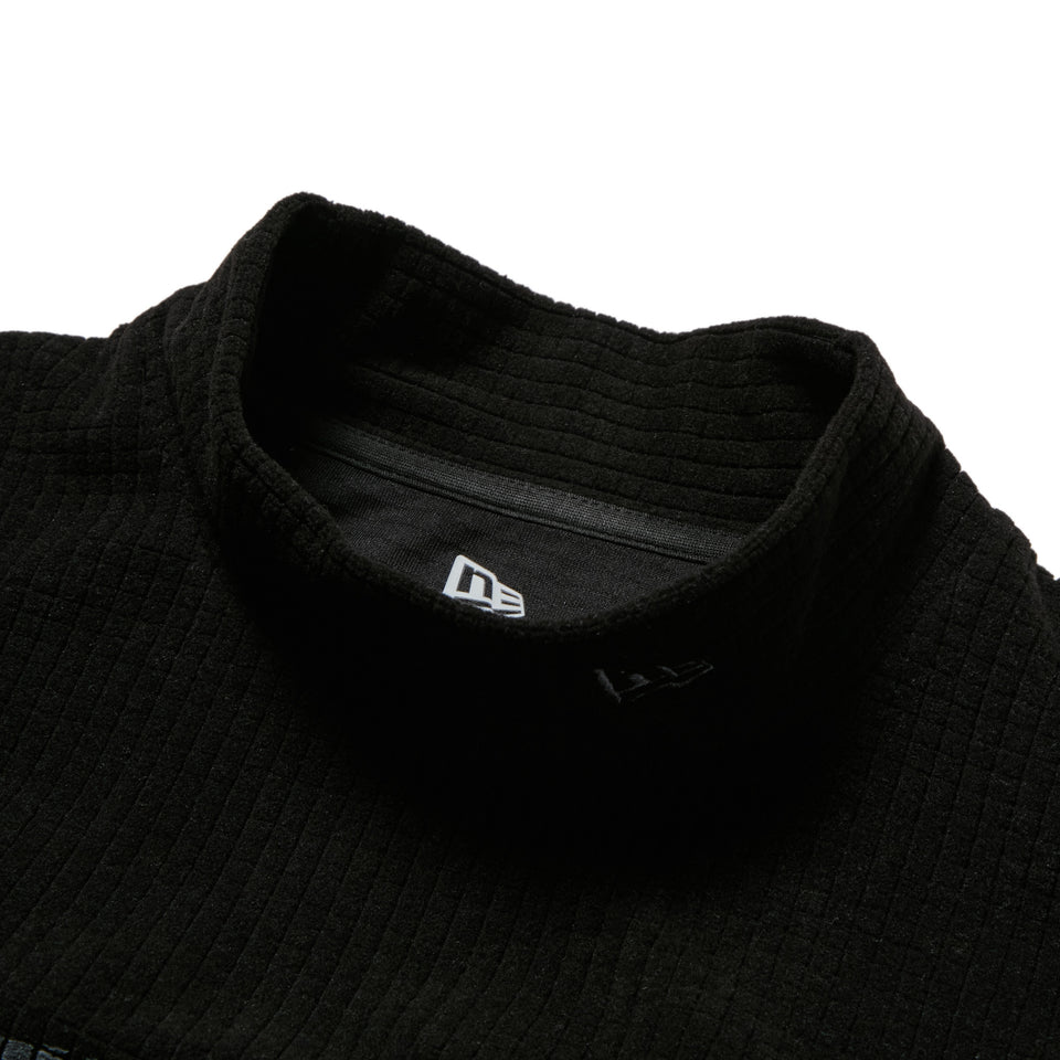 長袖 グリッドフリース ハイネック Tシャツ ブラック|ゴルフ | NEW ERA ニューエラ公式オンラインストア