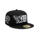 59FIFTY Mora Lo Mismo de Siempre オールオーバー ブラック × ホワイト