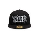 59FIFTY Mora Lo Mismo de Siempre オールオーバー ブラック × ホワイト